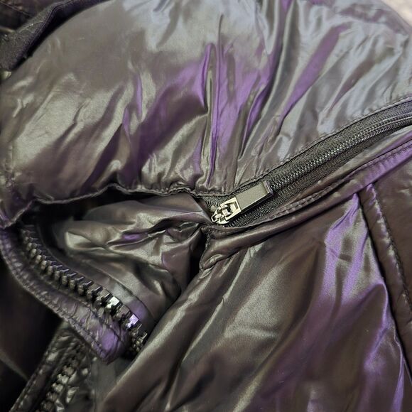 Andrew Marc Women’s Large Black 650 Fill Down Removable Hood Puffer Coat Jacket - Picture 8 of 16